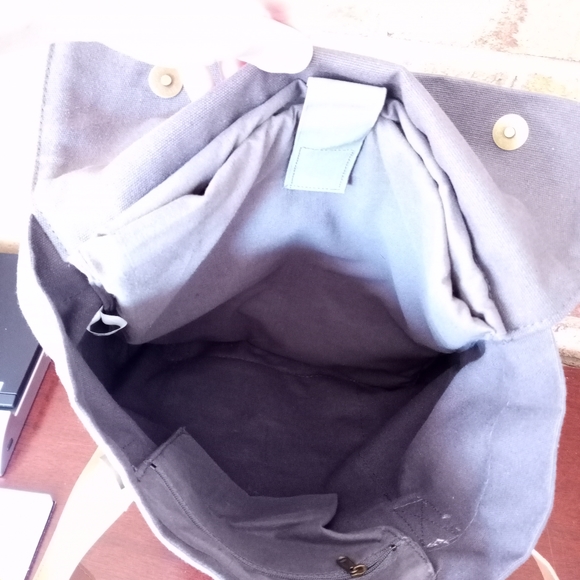 AAA Canvas Grey Travel Backpack - Picture 9 of 9